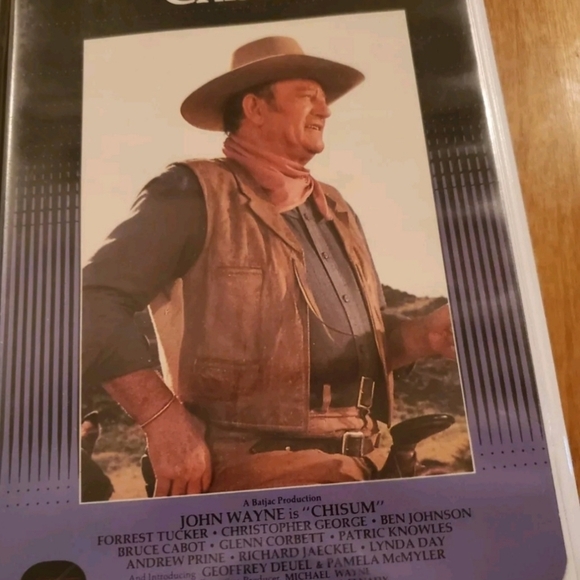 3 John Wayne Videos (VHS) Original 1976 Clamshell Rio Bravo Chisum - Picture 2 of 7